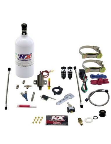 Nitrous Express NX NOS Lachgaseinspritzung Zwei-Zyl-"Piranha"-System (V-Zwillinge mit einem Vergaser), 2,5 Lb NITROUS EXPRESS...