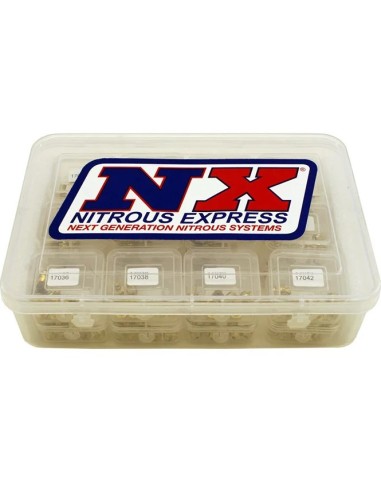 Nitrous Express NX NOS Lachgaseinspritzung Lachgas-Düse Kit (25 verschiedene Düsen - 10 pro Größe) NITROUS EXPRESS Einspritzd...