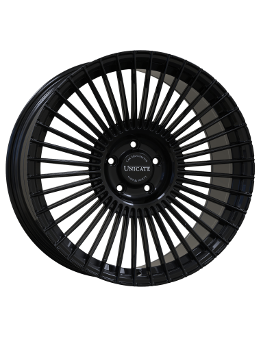 Unicate Wheels Multispoke 36 mit Flapcap - Highgloss Black Unicate Unicate