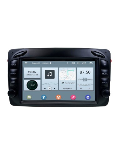 TAFFIO Android Autoradio 7" Touch GPS Navi CarPlay für Mercedes Benz CLK / E / G / ML / SLK / Viano / Vito