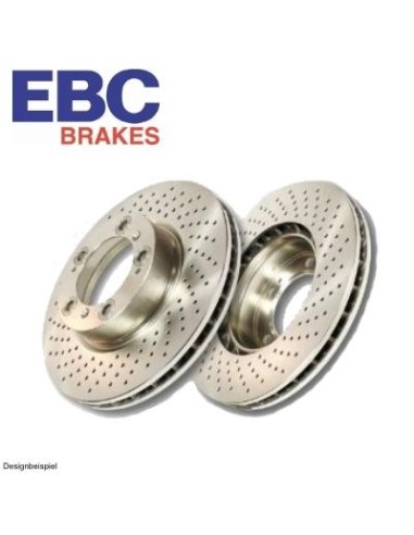 EBC Brake Premium Sportbremsscheiben (gelocht) für Mercedes Benz E-Klasse (211) E500 - Vorderachse EBC BRAKES E500, 285 kW / ...